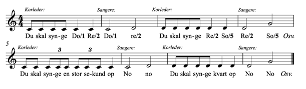 Den svære intervalleg - nodeeks